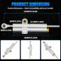IUVWISN Stabilisateur d'amortisseur de direction de moto Stabilisateurs réglables universels de moto pour ADV R6 Z1000 Z900 R1 6
