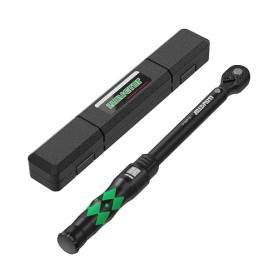 LLAVETOR Clé Dynamométrique 3/8", Haute Précision ±3%, 10-60 Nm, 72 Dents Clé à Cliquet Réversible pour Vélo y Moto D'entretien,