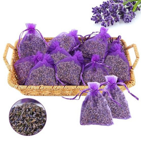 Zanfqvo 20x Sachet Lavande - Lavande Séchée Naturelle comme Anti Mites Textiles - Combattent Les Mites Vêtements pour Armoires e
