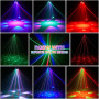 UKing 180W Lyre LED Tête Mobile, projecteur de fête LED RGBW Lumières de scène pour Noël DJ Bar Halloween Disco Jeux de Lumiere
