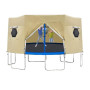 Tente pour Trampoline - 183cm/244cm/305cm/366cm Couverture de Pare-Soleil de Trampoline avec fenêtre - Tissu Oxford Imperméable,