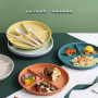 Lot de 8 assiettes divisées à 3 compartiments - Passent au micro-ondes et au lave-vaisselle - Pour pique-nique et fête - Plateau