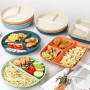 Lot de 8 assiettes divisées à 3 compartiments - Passent au micro-ondes et au lave-vaisselle - Pour pique-nique et fête - Plateau