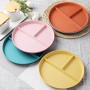 Lot de 8 assiettes divisées à 3 compartiments - Passent au micro-ondes et au lave-vaisselle - Pour pique-nique et fête - Plateau