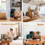 TESLYAR - Station d'accueil pour téléphone en bois pour homme, organisateur de bureau ou de chevet, cadeau d'anniversaire pour h