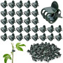 KATELUO 100 Pièces Clips de Support pour Plantes, Pinces à Orchidée Réutilisable, Clips pour Plantes Grimpantes, Pinces à Plante