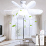 Ventilateur de plafond avec éclairage et télécommande, 3 vitesses, 50CM éclairage LED avec protection d'urgence minuterie à inte
