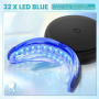 Kit de Blanchiment Dentaire, Teeth Whitening Kit avec 32X LED Lampe de Blanchiment 3Pcs Gel Blanchisseur, Soins Dentaires à Domi