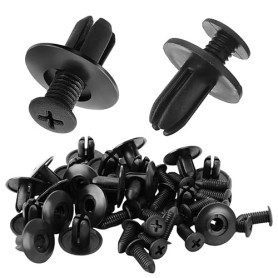 UYVPAER Lot De 50 Rivets À Expansion En Plastique De 8 Mm - Clips De Fixation Pour Voiture - Clips De Renfort De Pare-Chocs - Ri