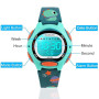 GUUMUXIN Montre Numérique de Sport pour Enfants avec Indicateur Lumineux 7 Couleurs, Écran de Montre en Acrylique, Étanche 3 ATM