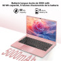 Ordinateur Portable 14 Pouces Celeron N5095 Win11 Pro 8Go RAM 256Go SSD Extension1To 5G WiFi 1920x1080 FHD PC Portable avec Sour