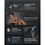 SHOKZ OpenRun Casque à Conduction osseuse, écouteurs Bluetooth Oreilles Libres pour Le Sport avec Micro, Casque sans Fil étanche