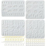 UR URLIFEHALL Lot de 2 moules en résine époxy en forme de nuage, goutte de pluie et feuille pour loisirs créatifs, bijoux, boucl