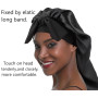 SENGTERM Bonnet en Satin Long Bonnet de Nuit Bande Élastique Douce Bonnet de Couchage Chouchous en Satin pour Long, Bouclés Chev