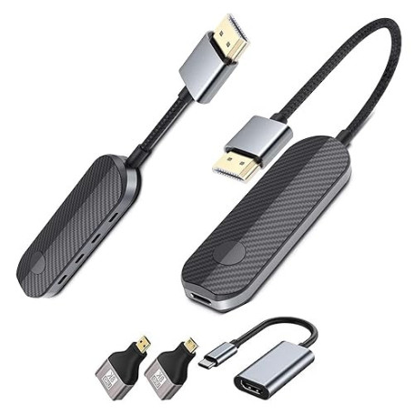 Émetteur et récepteur HDMI sans Fil [1080P Full HD], Transmission sans Fil HDMI pour Le Streaming Depuis PC, Ordinateur Portable