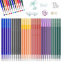 Lot de 30 recharges de rechange effaçables, compatibles avec Legami, pointe 0,7 mm, hauteur 13 cm, bleu, noir, rouge, vert, viol