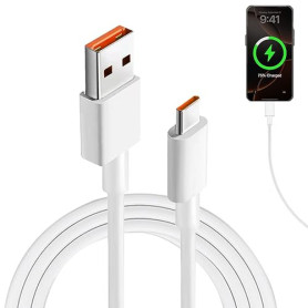 Cable USB Vers USB C, 120W Chargeur Rapide Pour Recharge Et Transfert De Données, 120w Cable Type C 1.5m Compatible Avec Xiaomi