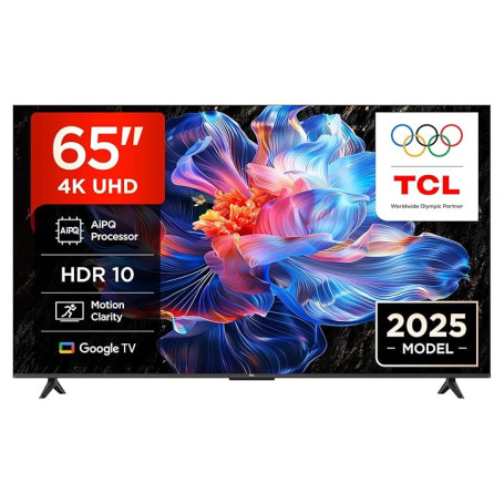 TCL 65V6C 65 Pouces Direct LED Smart TV 4K HDR Powered by Google (Dolby Audio, Motion Clarity, Compatible avec Google Assistant