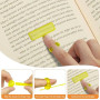 Ysimple 16 Pcs Bandes de Lecture Guidée Dyslexie Outils, Règle de lecture colorée avec Traceur de Doigt, Règle de Superposition