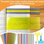 Ysimple 16 Pcs Bandes de Lecture Guidée Dyslexie Outils, Règle de lecture colorée avec Traceur de Doigt, Règle de Superposition
