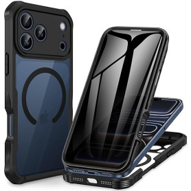 CENHUFO Magnétique Anti Espion Coque iPhone 17 Pro Max [Compatible avec MagSafe] intégré 9H Verre Trempé Protection écran et Pro