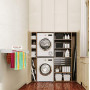 Step Up Etendoir à Linge - Fixation Murale - Rétractable - Étendoir à Linge Pliable pour l'intérieur ou l'extérieur - Économie d