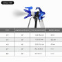 3600 PSI Haute Pression Pistolet à Peinture Airless, avec 1 Protège-Buse, 5 Buse de Pulvérisation et 5 Éléments de Filtre de Pis
