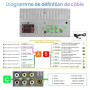 Junsun Autoradio 2 DIN Universel avec Écran Tactile, CarPlay & Android Auto sans Fil, Bluetooth, GPS, FM, USB, Type-C, Commandes