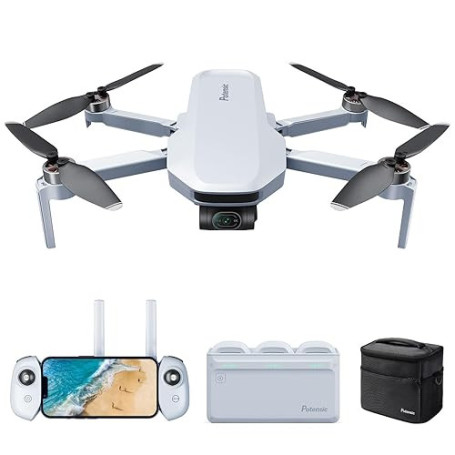 Potensic ATOM Combo GPS Drone, Caméra 4K avec Gimbal à 3 Axes, Moins de 249g, 3 Batteries et Hub de Charge, Temps de Vol 96 Min,