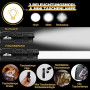 BEYSTE Lampe Torche LED Ultra Puissante, 1000000 Lumens Lampe De Poche, Torche LED Puissante Rechargeable, Lampe Torche Puissant