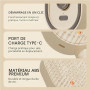 Brosse à vapeur électrique, fer à lisser à vapeur rechargeable avec spray, peigne démêlant antistatique 3 en 1 et massage à cous