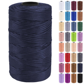 Uiopa Fil Macramé 3mm x 200m Bande de Macramé en Polypropylène Fil Crochet pour Sac en Crochet, Panier, Tricot, Bricolage, Artis
