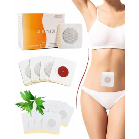 MOPZIJA 30 Pièces Patchs Minceur Naturels, patch minceur ventre，pour Ventre Plat & Taille Affinée – Patchs Amincissants Discrets