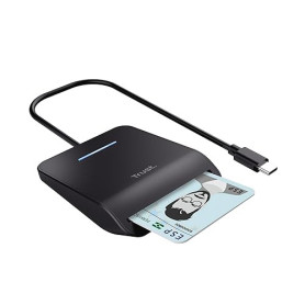 Trust Lecteur de Carte DNI USB-C, Compatible avec Toutes Les Cartes DNI, Conforme FIPS 201, FIPS TAA et ISO 7816 Classe A/B/C, C