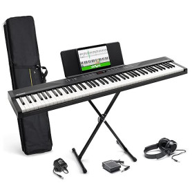 Alesis Piano Numérique 88 Touches avec 480 Sons, Haut-Parleurs, MIDI USB, Sac de Transport, Support, Casque, Pédale et Leçons po