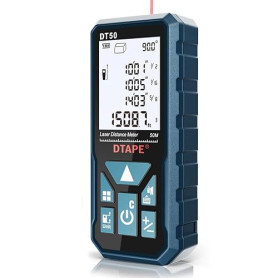 DTAPE Télémètre Laser numérique, Outil de Mesure Laser Haute Précision Amélioré, Ruban à Mesurer électronique, écran LCD rétroéc