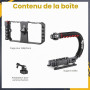 Zeadio Stabilisateur vidéo Portable pour caméra d’Action avec Support vidéo pour Smartphone pour Tous Les Types de caméras, camé
