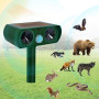 PQETBV Répulsif Chat Ultrason à Energie, Repulsif Chat Exterieur Ultrason, Étanche Répulsif Chat Répulsif avec Détecteur de Mouv