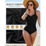 Maillot de Bain Femme 1 Piece Grande Taille Ventre Plat Maillot'de Bain Une Pièce Ronde Amincissant Push Up Rembourré | 1 Piece,