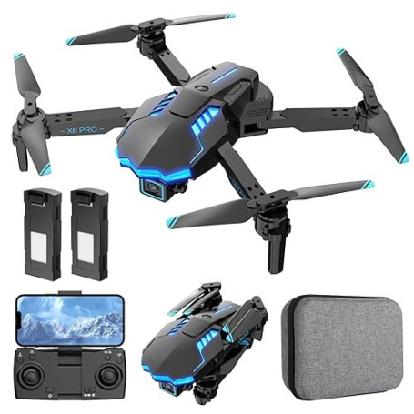 Drone avec Caméra 1080P pour Enfants et Adultes RC Quadricoptère avec Moteur Sans Balais 30mins Longue Durée Vol, Jouets Cadeaux