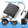 Lecteur CD DVD Externe pour PC USB 3.0 et Type C, Graveur Externe Optique Portable CD/DVD +/- RW Drive, Transmission Rapide DVD
