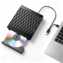 Lecteur CD DVD Externe pour PC USB 3.0 et Type C, Graveur Externe Optique Portable CD/DVD +/- RW Drive, Transmission Rapide DVD