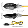 LOPHE 2 Pièces Clignotants Indicateurs LED Moto 12V - Étanche IP65 Résistant à la Pluie - Clignotants Lumières - Universel Harle