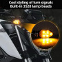 LOPHE 2 Pièces Clignotants Indicateurs LED Moto 12V - Étanche IP65 Résistant à la Pluie - Clignotants Lumières - Universel Harle