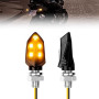 LOPHE 2 Pièces Clignotants Indicateurs LED Moto 12V - Étanche IP65 Résistant à la Pluie - Clignotants Lumières - Universel Harle