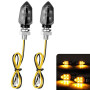 LOPHE 2 Pièces Clignotants Indicateurs LED Moto 12V - Étanche IP65 Résistant à la Pluie - Clignotants Lumières - Universel Harle