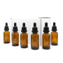 YIZHAO Flacon Compte Gouttes 30ml, Ambré Flacon Huile Essentielle Vide avec Pipette Verre, pour Huile Essentielle, Aromathérapie