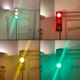 Feu de Circulation Appliques Murales L'industrie Rétro Bar Tricolore Lampe Voyant D'avertissement avec Interrupteur à Distance S