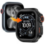 Kamita Coque Métal Compatible avec Apple Watch Série 11/Série 10 46mm avec Couverture Arrière, Antichoc Alliage d'aluminium Bump
