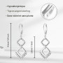 ALEXCRAFT Boucles d'OreilleFemme Perles Argent 925/Or Pendante Longues, Plaqué Or 14 Carats, Cadeaux Bijoux
